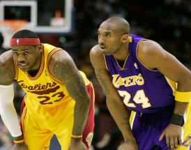 LeBron James und Kobe Bryant im Duell