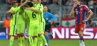 Barcelona feiert das Weiterkommen 2015