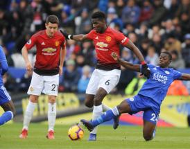 Manchester United gegen Leicester City.
