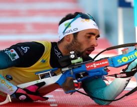 Martin Fourcade am Schießstand
