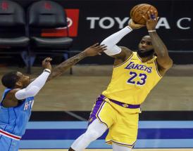 LeBron James im Trikot der Lakers