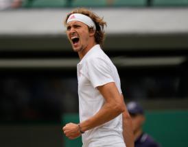 Alexander Zverev beim Tennis. 