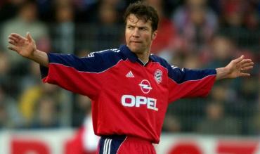 Lothar Matthäus im roten Dress der Münchner Bayern