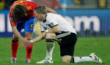 Puyol und Schweinsteiger