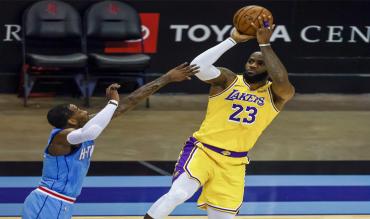LeBron James im Trikot der Lakers