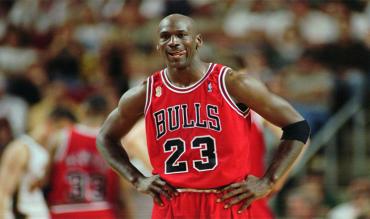 Michael Jordan im Trikot der Chicago Bulls