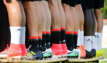 Fußballschuhe der Talente.