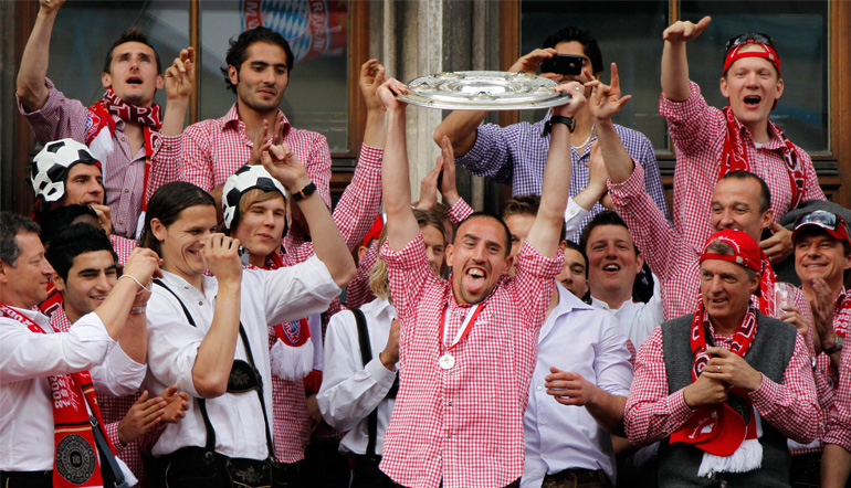 Ribéry bei der Meisterfeier in München 2010