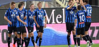 Atalanta-Spieler beim Torjubel.