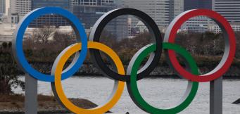 Die Olympischen Ringe.