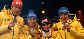 Magdalena Neuner konnte zwar 17 WM-Medaillen holen, aber nur drei bei Olympia.