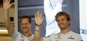 Nico Rosberg und Michael Schumacher zusammen bei Mercedes. 