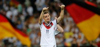 Miroslav Klose im Trikot der Nationalmannschaft. 