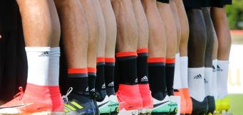 Fußballschuhe der Talente.