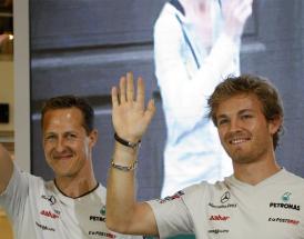 Nico Rosberg und Michael Schumacher zusammen bei Mercedes. 