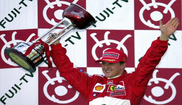 Michael Schumacher im Ferrari-Anzug